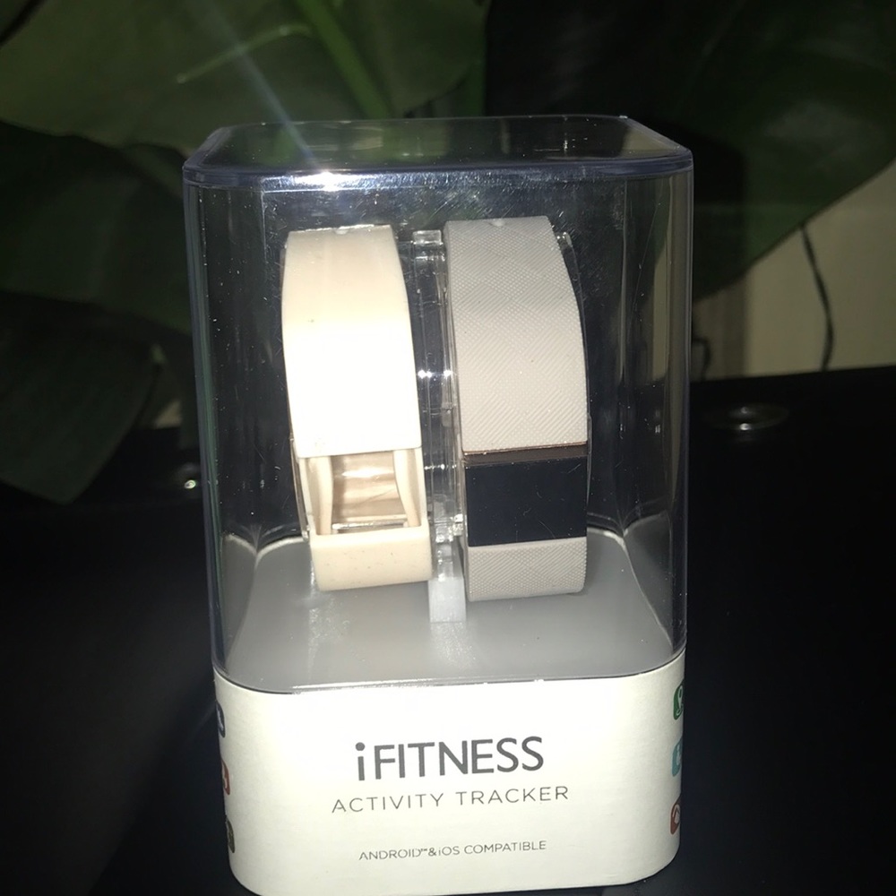 IFITNESS activity tracker pink/gray with charger.
